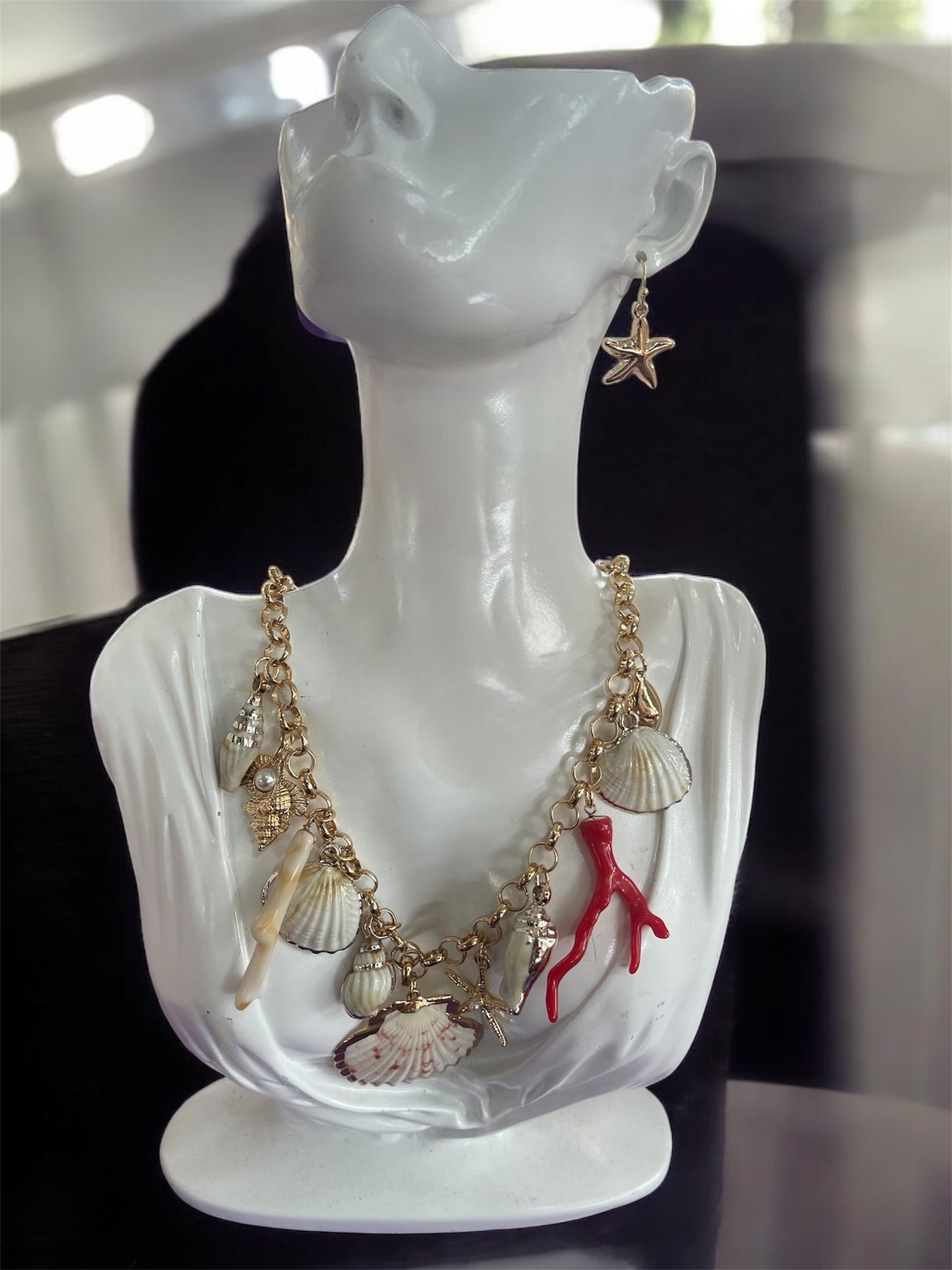 Sea Shells set necklace and earrings