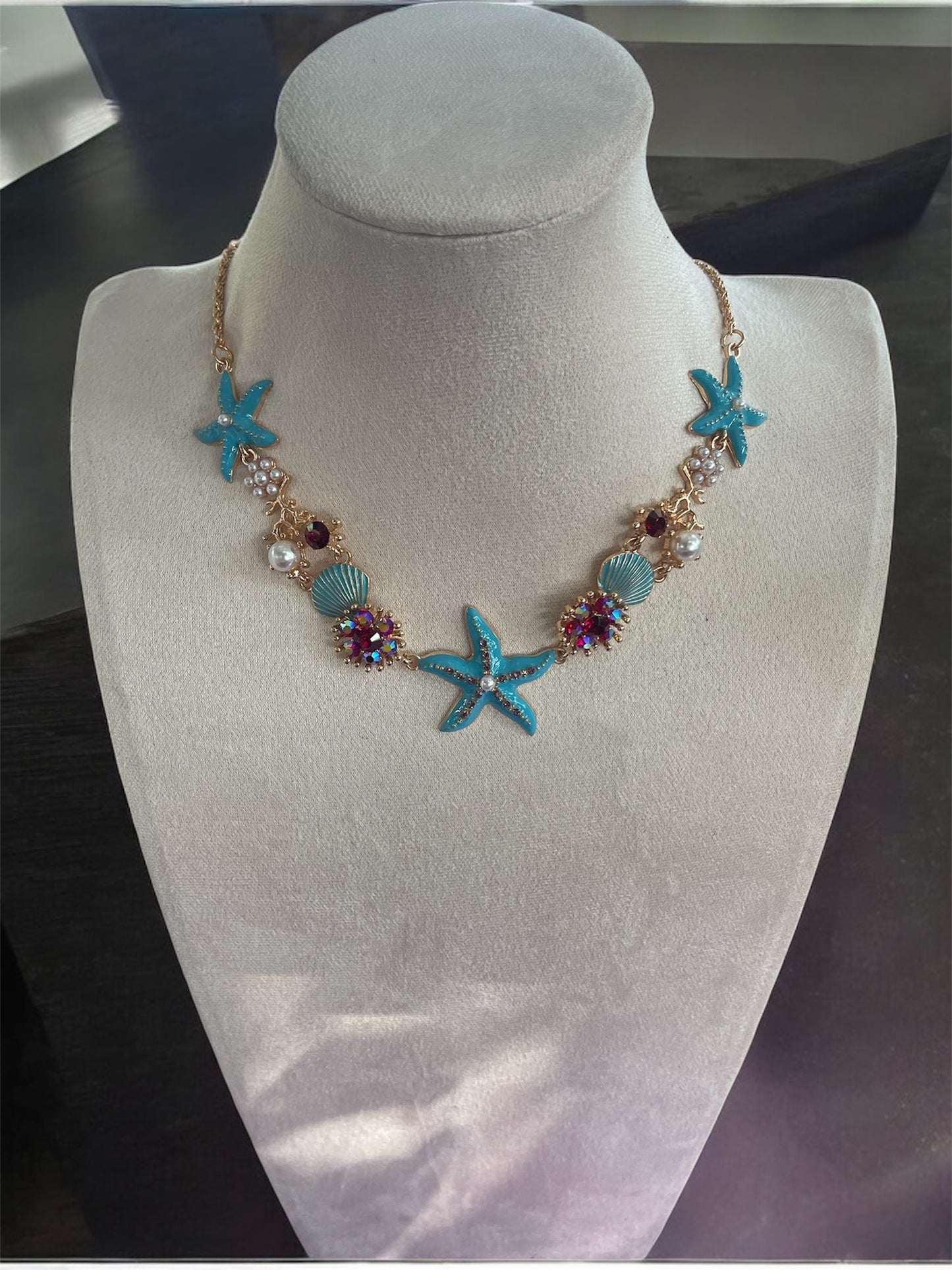 Colorful sea necklace with earrings