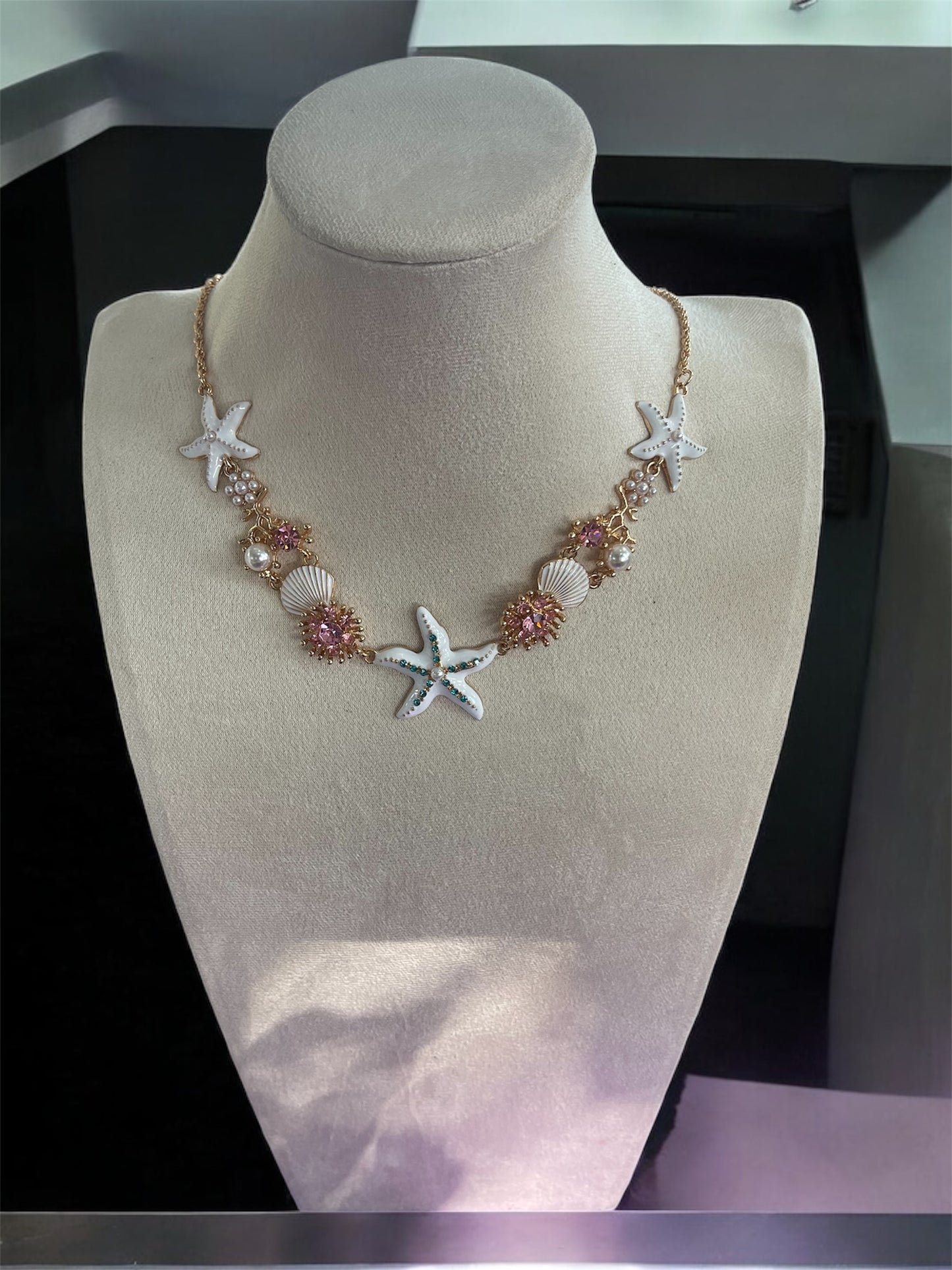 Colorful sea necklace with earrings